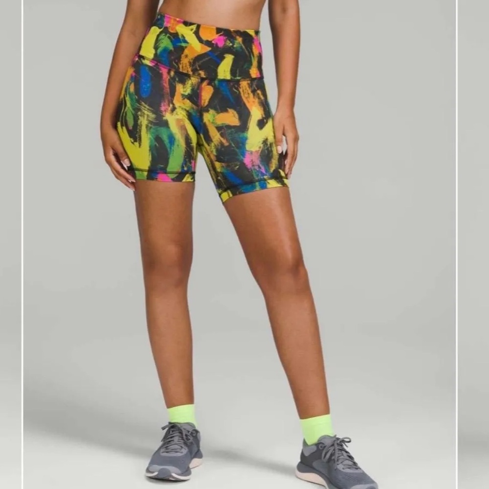 Lululemon Wunder Train High-Rise Short 6" Undertone Black Multi